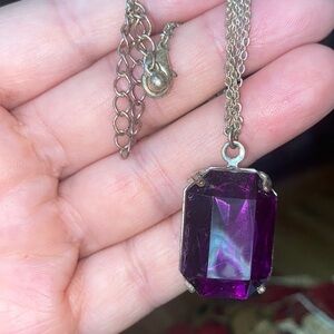 Beautiful purple pendant on delicate chain.      MT